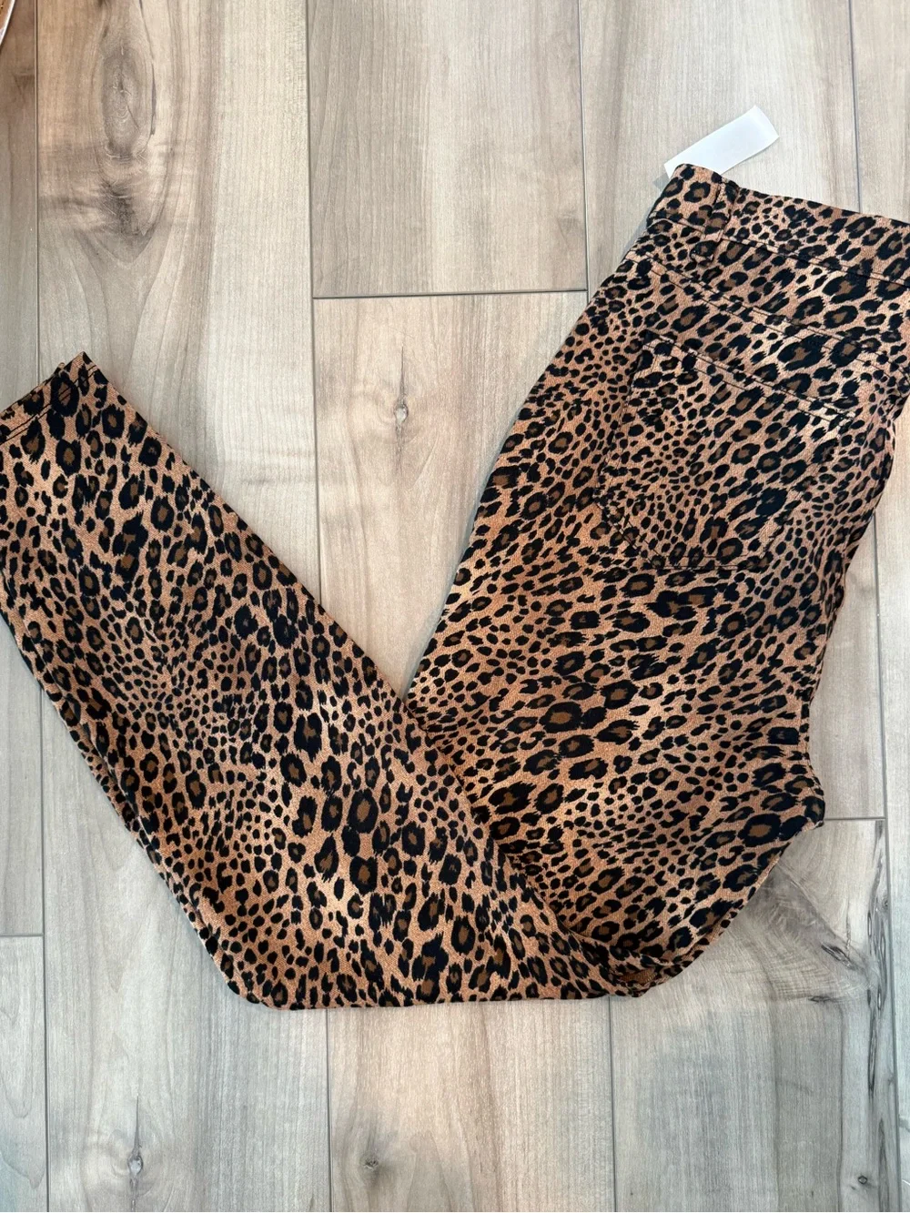 Time and Tru Leopard Print Jeggings - Brown & Black